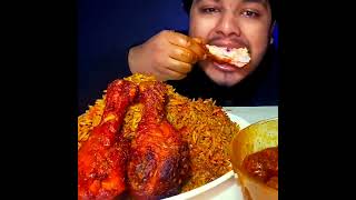 SPICY* MUTTON BIRYANI WITH MUTTON CURRY KORMA + CHICKEN BIRYANI EATING  #shorts #asmr #spiceasmr