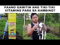 Paano gamitin ang tiki-tiki vitamins para sa kambing?