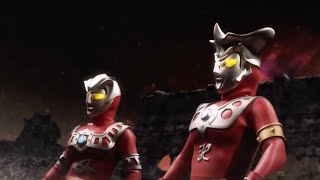 Ultraman Leo and Astra vs Absolutian Tartarus