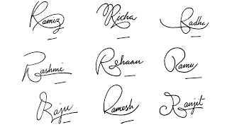 How to create R Signature | Unique Signature Alphabet R || Anup Calligraphy ||