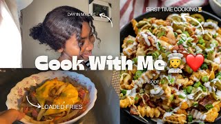 Cook With Me “GONE WRONG😂” Burnt Fries but Still Delicious? | LIFE OF A Ghanaian Loner