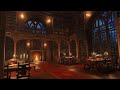 The Great Library | Rain & Thunderstorm Sounds and Crackling Fireplace