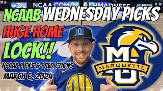 HUGE HOME LOCK!! NCAAB Picks Today 3/6/2024 | Free NCAAB Picks, Predictions & Sports Betting Advice