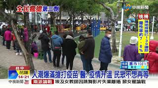 北市疫苗半小時超過7成預約 台中莫德納排爆!│中視新聞 20220114