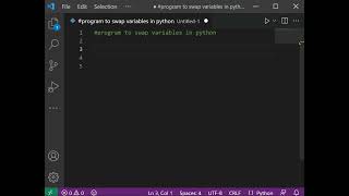 Python Program to swap two numbers!