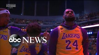 Emotional return to court for LA Lakers after Kobe Bryant's death