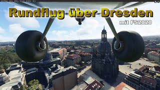 Rundflug über Dresden.