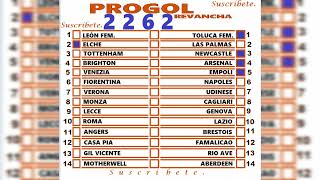 🔴💰🍀⚽Progol 2262 Análisis y Pronósticos de la Semana.📈✅💰