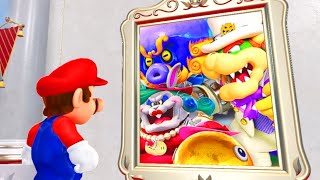 What happens when Mario enters the Boss Painting in Super Mario Odyssey?