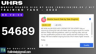 Mobile Search Side by Side (English) $0.09 / HIT | Training | 54689