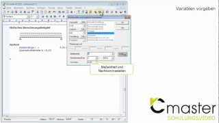 VCmaster - Berechnungen im Text