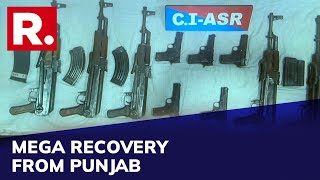 Punjab Police, \u0026 BSF Recover 5 AK-47 Rifles, 5 Pistols, 9 Magazines From Ferozepur