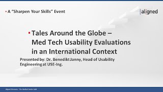 Around the Globe – Med Tech Usability Evaluations in an International Context