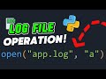 Lesson 5 – Python File Handling: Create a Real-Time Log File with Timestamps
