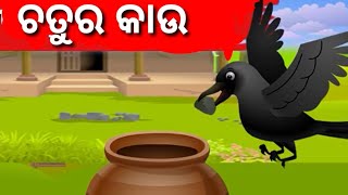 ଚତୁର କାଉ ବା ଶୋଷିଲା କାଉ odia gapa chatura kau papplu tv