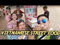 Eating Vietnamese Streetfood Desert Kẹo chỉ tơ hồng at Chùa Bùu Long Temple | Viet Food