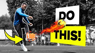 HOW TO SHOOT WITH POWER - football tutorial