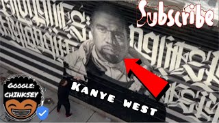 #GoogleChinksey | Kanye West’s mural in Chicago DEFACED as WILEY ASKS ELON MUSK FOR HELP on Twitter