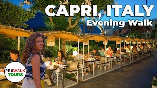 Capri, Italy Evening Walk 2023 - 4K60fps with Captions