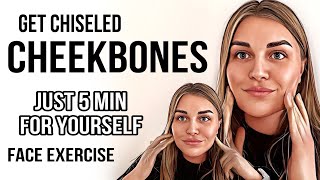 Get refined and expressive cheekbones in just 5 minutes a day. Lifting yoga facial massage exercise.