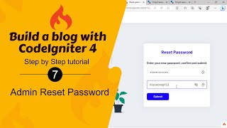 #7. How to Reset Admin Password in CodeIgniter 4