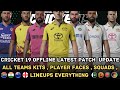 Cricket 19 New Latest Offline International Teams Kits Update January | 2024