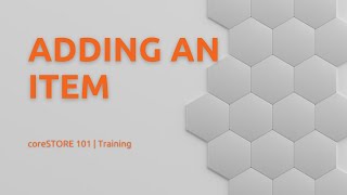 Adding Non-Inventory Items | coreSTORE 101