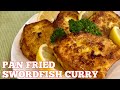 PAN FRIED SWORDFISH in CURRY | めかじきのカレー焼き