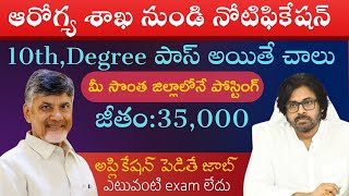 ఆరోగ్య శాఖ నుండి  నోటిఫికేషన్ | Latest Jobs In Telugu | Susmitha Mam