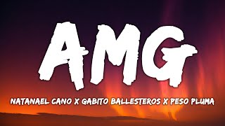 Natanael Cano x Gabito Ballesteros x Peso Pluma - AMG | Mix Letra 2023 | Letra Lyrics
