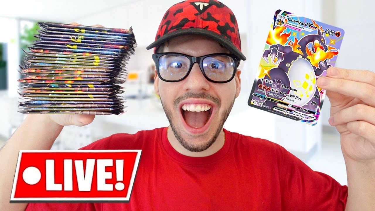 BIRTHDAY PARTY! Opening 300 Pokemon Packs for Charizard! (Live Stream)