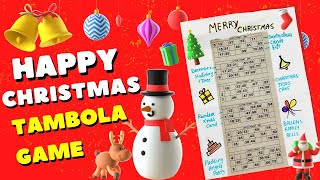 Christmas theme tambola in new style🎅tambola game🤡kitty party game for ladies🎄Christmas tambola game