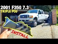 2001 Ford F350/F250 7.3 Powerstroke - Pillar Tripple Gauge Pod installed and wiring, Easy Install