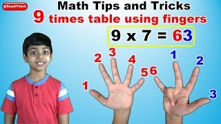 Learn 9 Times Multiplication Table | FINGERS | Easy and fast way to learn | Math Tips and Tricks