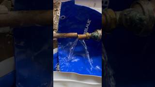 Catching water using the derblaue bucket system! #asmr #howto #diy #plumbing #plumber #plumber