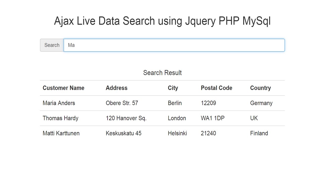 Php Mysql Ajax Search Autocomplete Design Corral Php Mysql Ajax Search Autocomplete Design Corral