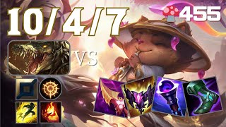 🍄455【GrandMaster/EUW】JG Teemo vs Renekton【SN:Alan234#EUW】【Patch14.22】#leagueoflegends #teemo