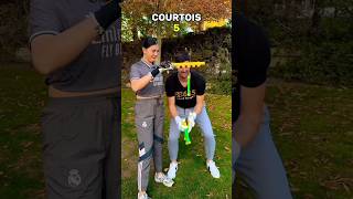 Reflex Challenge VS Courtois 🫡 #shorts #football