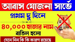 Bangla awas Yojana New update | আবাস যোজনা প্রথম সার্ভে নাম বাতিল | Bangla abas Jojona 2024