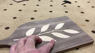 Inlay in cutting board via Shaper Origin