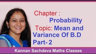 Class 12 Maths - Mean and Variance Of Binomial Distribution Part-2