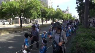 2014年　大阪　五條宮・夏まつり①　行列（神輿・小型だんじり）