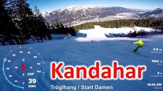 KANDAHAR Abfahrt (Garmisch) - Snowboard und GPS