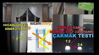 #ISICAM (#LOW-E #SİNERJİ CAM) VE #DÜZ #CAM ÇAKMAK TESTİ #SİNERJİ CAM VE #DÜZ CAM FARKI NEDİR?