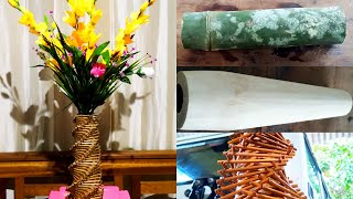 How to make Bamboo flower vase | DNA spiral flower vase
