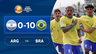 ARGENTINA vs. BRASIL [0-10] | RESUMEN | CONMEBOL SUB20 FÚTBOL PLAYA 2023