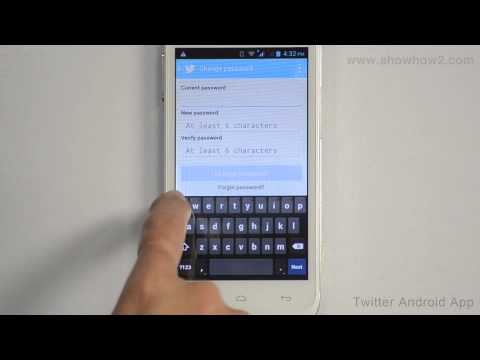 Twitter Android App - How To Change Password Twitter Android App - How To Change Password