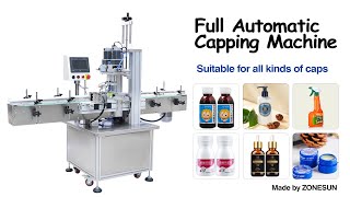 ZONESUN How to use the Full Automatic Capping Machine