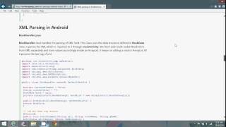 XML parsing in Android tutorial –