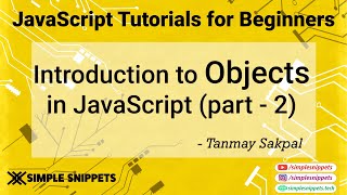 19 - Objects in JavaScript (Part - 2) | JavaScript Programming for Beginners